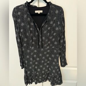 LOFT Black and White Dress